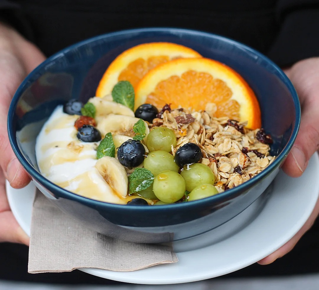 Granola bowl with fresh fruits