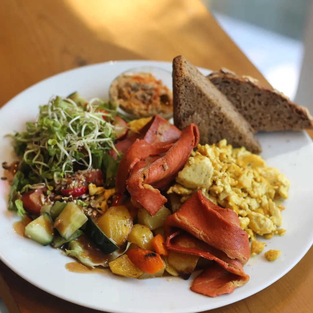 Tofu scramble breakfast plate