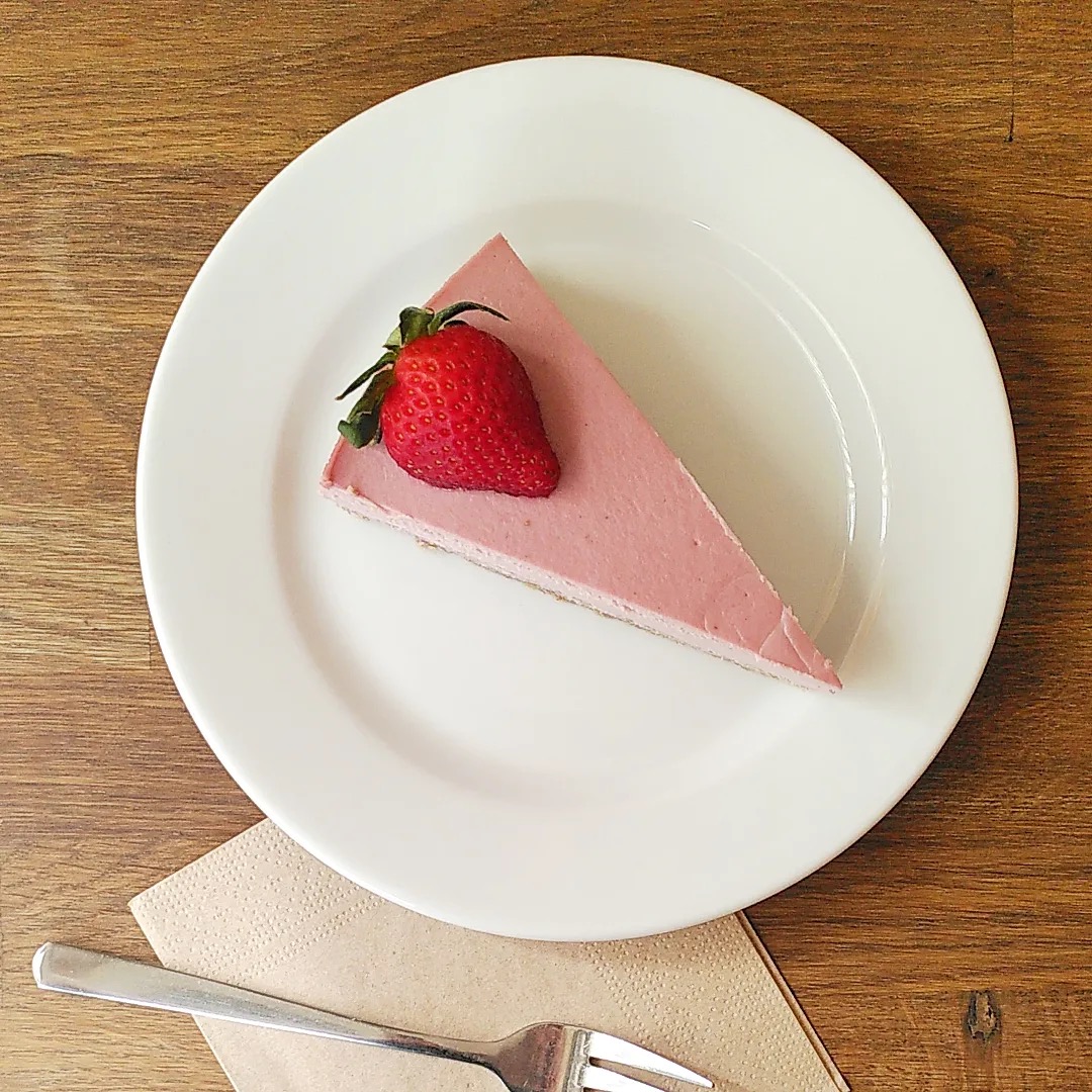 Pink strawberry cheesecake