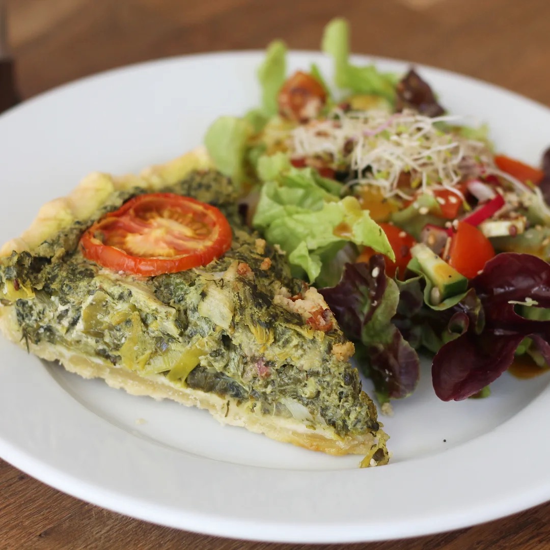 Quiche with side salad